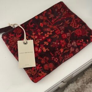 Lucky Brand Red Floral Clutch